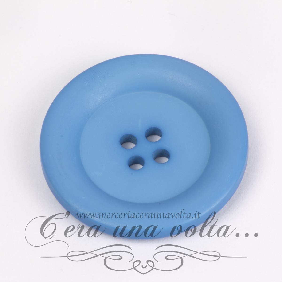 Bottone colorato 35 mm Azzurro